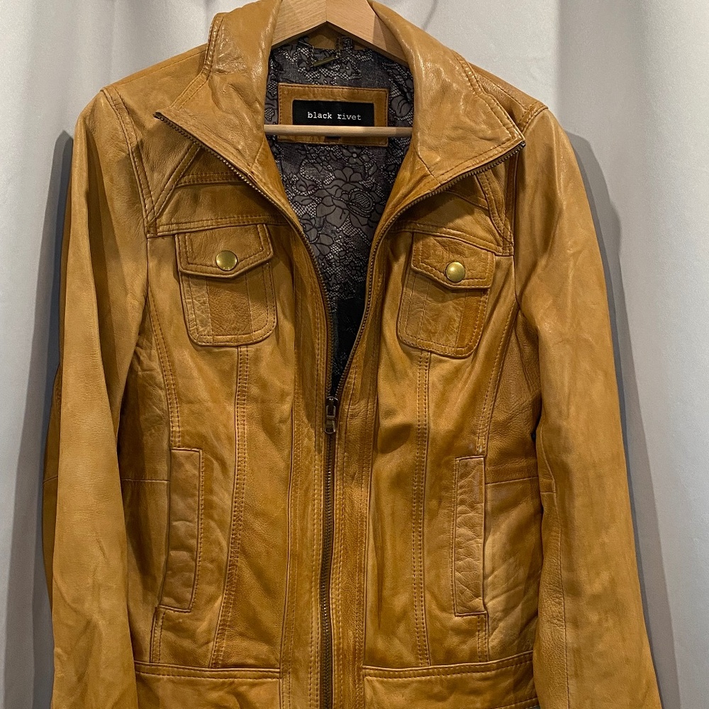 Black Rivet - Leather Jacket